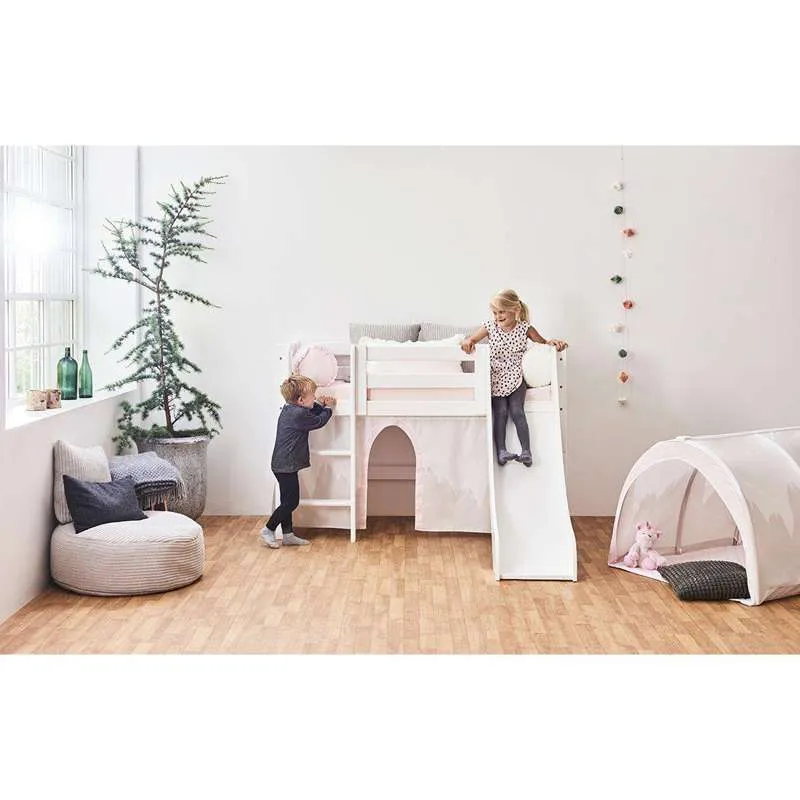 Hoppekids ECO Luxury - Rutsjebane til Halvhøj Seng - Hvid