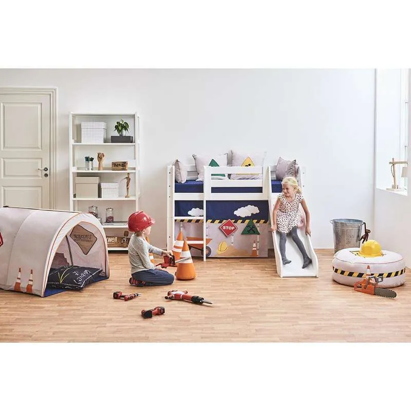 Hoppekids ECO Luxury - Rutsjebane til Halvhøj Seng - Hvid