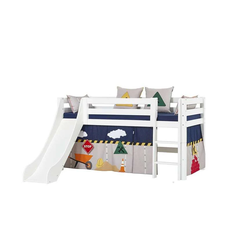 Hoppekids ECO Luxury - Rutsjebane til Halvhøj Seng - Hvid