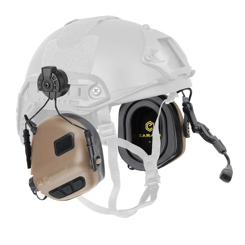 Casti comunicatie EARMOR M32H PLUS prindere casca - tan