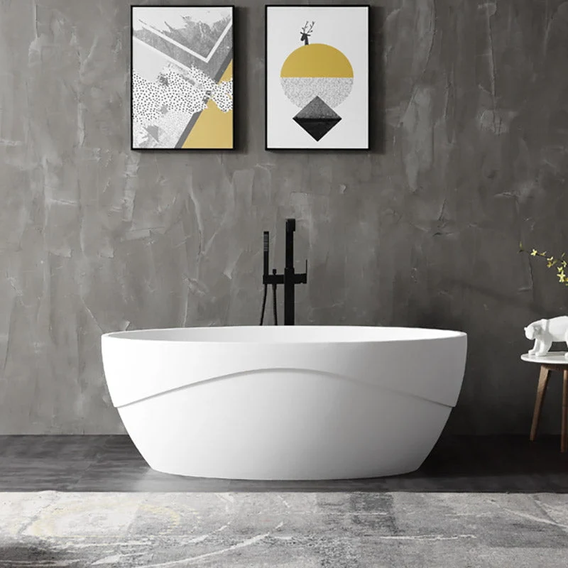 Cada de baie, freestanding, 1500x750x550 mm, din compozit, oval, alb, MonBlari