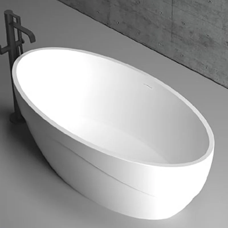 Cada de baie, freestanding, 1500x750x550 mm, din compozit, oval, alb, MonBlari