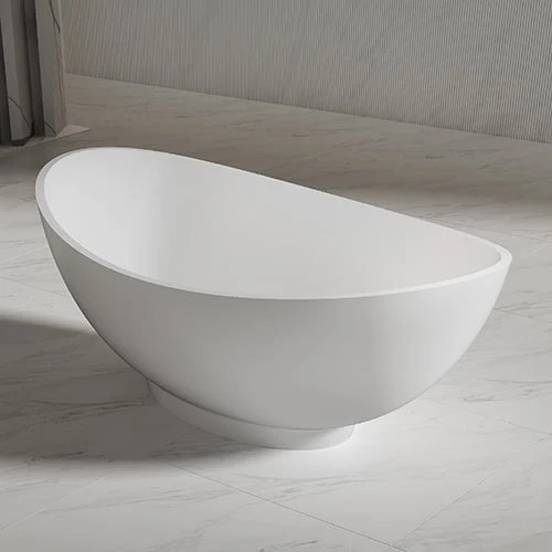 Cada de baie, freestanding, 1590x873x560 mm, din compozit, oval, alb, MonBlari