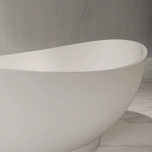 Cada de baie, freestanding, 1590x873x560 mm, din compozit, oval, alb, MonBlari