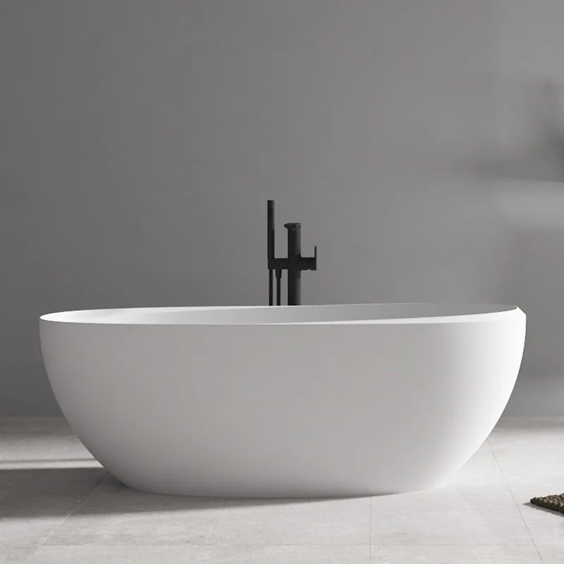 Cada de baie, freestanding, 1600x700x565 mm, din compozit, oval, alb, MonBlari