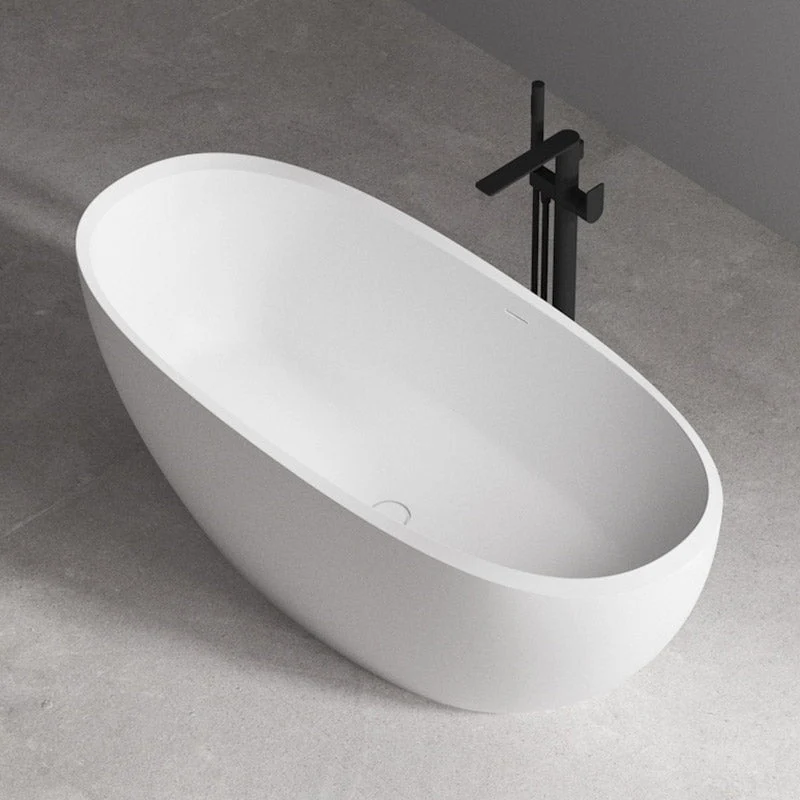 Cada de baie, freestanding, 1600x700x565 mm, din compozit, oval, alb, MonBlari