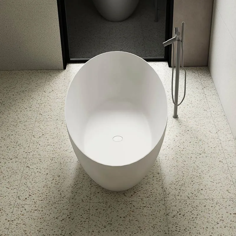 Cada de baie, freestanding, 1600x750x520 mm, din compozit, ovala, alb, MonBlari