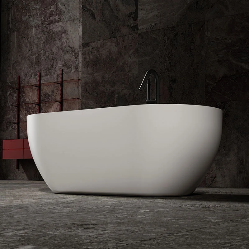Cada de baie, freestanding, 1700x720x550 mm, din compozit, ovala, alb, MonBlari