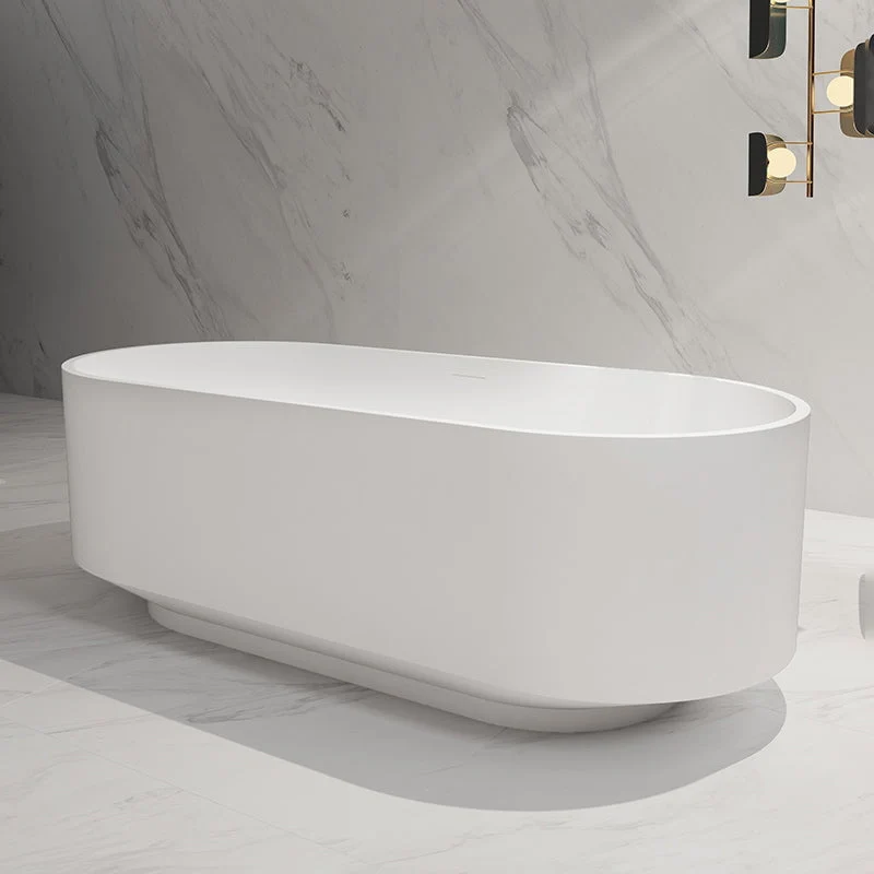 Cada de baie, freestanding, 1700x780x550 mm, din compozit, ovala, alb, MonBlari