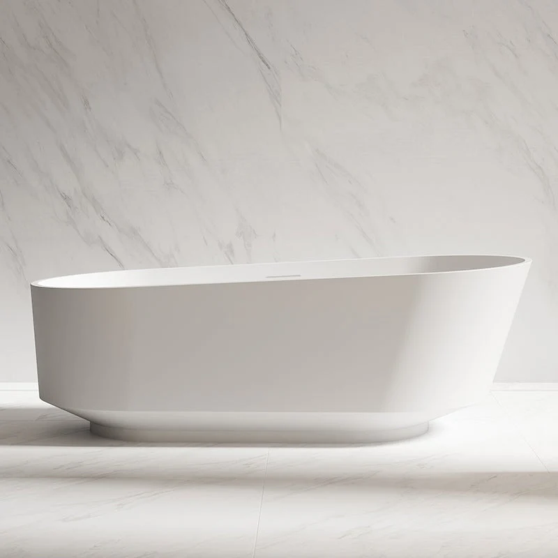 Cada de baie, freestanding, 1700x800x580 mm, din compozit, ovala, alb, MonBlari