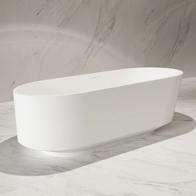 Cada de baie, freestanding, 1700x800x580 mm, din compozit, ovala, alb, MonBlari