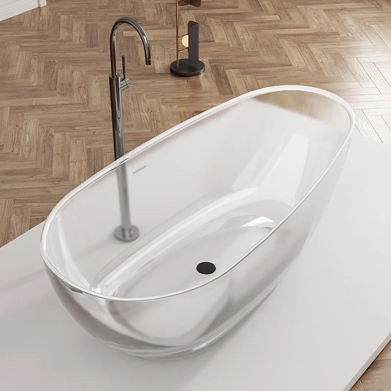 Cada de baie, freestanding, 1700x800x630 mm, din rasina, ovala, transparent, MonBlari