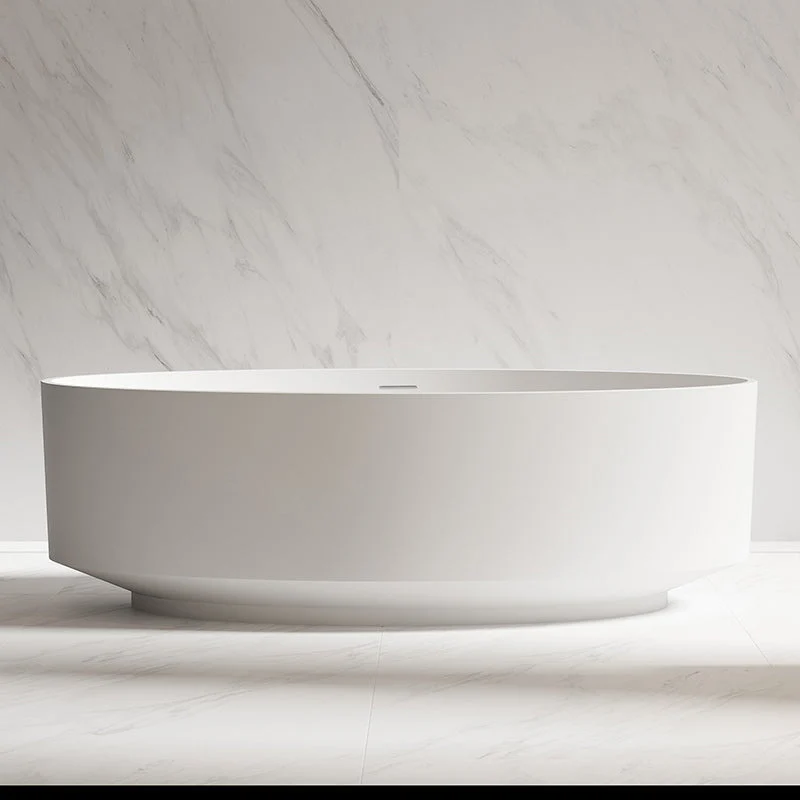 Cada de baie, freestanding, 1750x800x550 mm, din compozit, ovala, alb, MonBlari