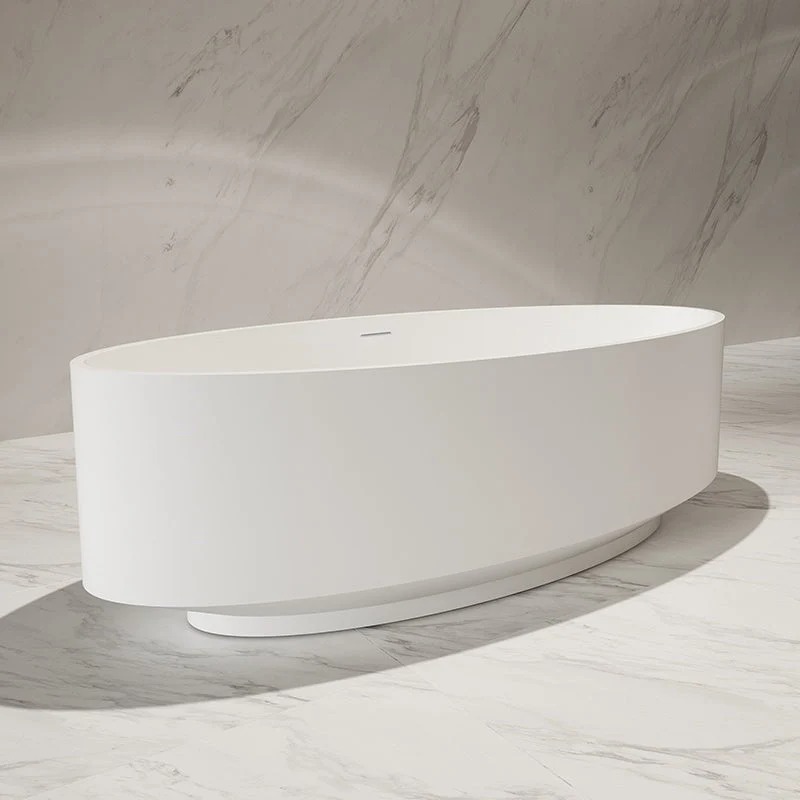 Cada de baie, freestanding, 1750x800x550 mm, din compozit, ovala, alb, MonBlari