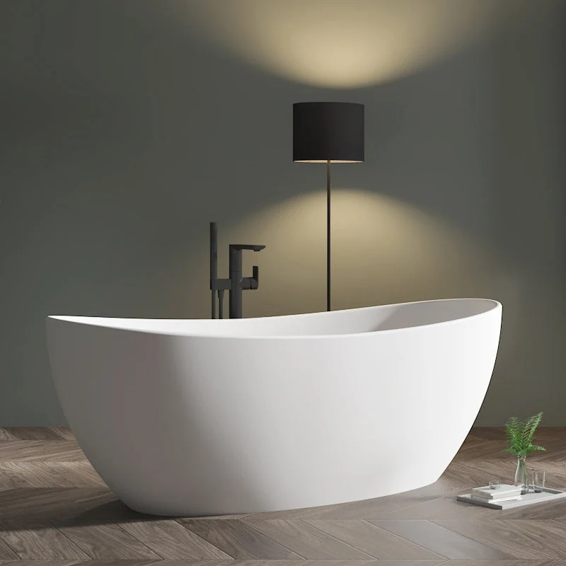 Cada de baie, freestanding, 1800x850x640 mm, din compozit, oval, alb, MonBlari