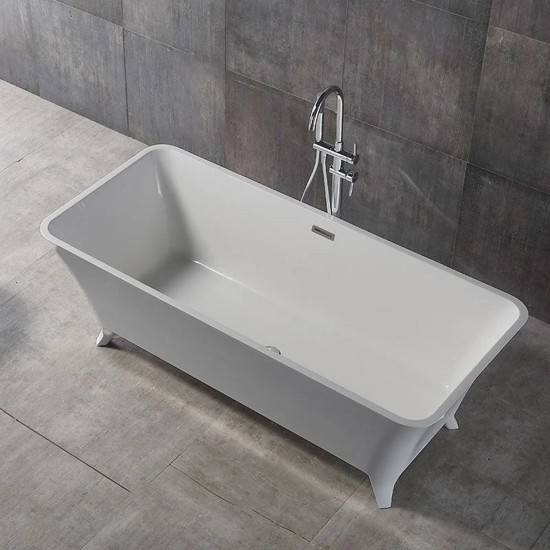 Cada de baie, freestanding, cu picioare, 1700x750x580 mm, din compozit, alb, MonBlari