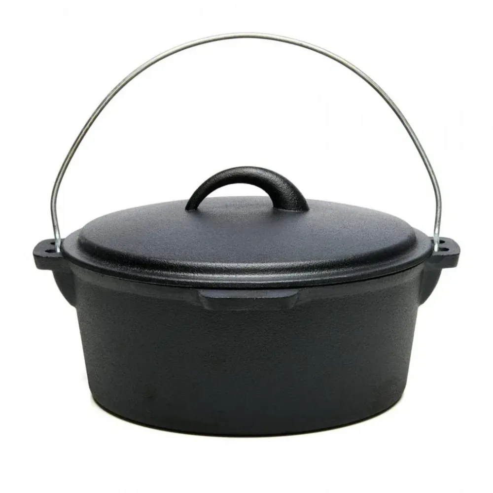 Ceaun din fonta pura cu capac, 25x10cm, capacitate 3.5L, HEINNER / DCN65350