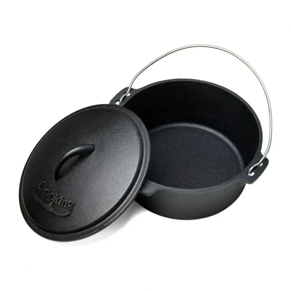 Ceaun din fonta pura cu capac, 25x10cm, capacitate 3.5L, HEINNER / DCN65350