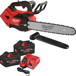 Fierăstrău cu lanț Milwaukee M18 FTHCHS35-802, 35 cm, 2 x M18 Forge FB8, 1 x încărcător rapid M12-18 FC, sistem FUEL™, cod...