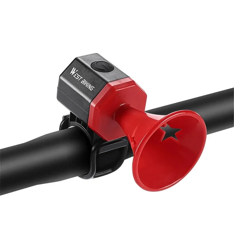 Sonerie de bicicletă cu sunet de avertizare de 90 dB, reîncărcabilă prin USB