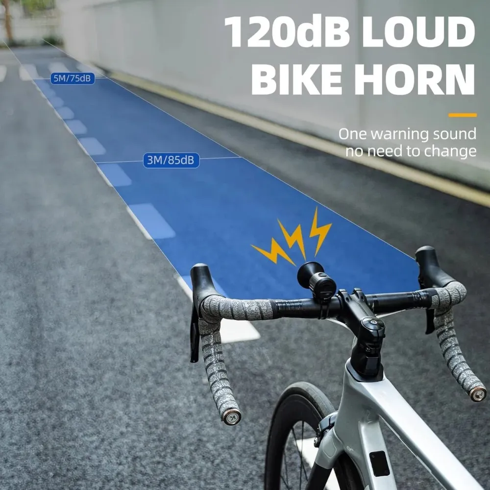 Sonerie electronică pentru bicicletă Rockbros 34210002001 - Neagră