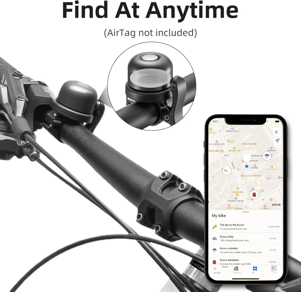 Sonerie pentru bicicletă ROCKBROS cu suport AirTag