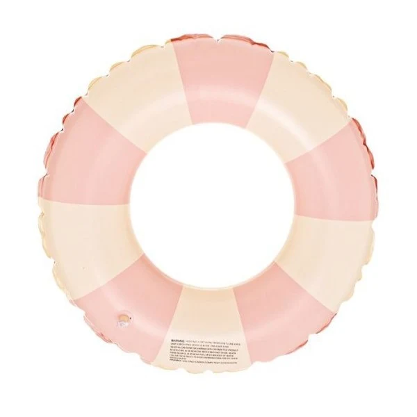 Colac de inot gonflabil pentru copii, dungi Roz- Galben, Vivimall, diametru 66 cm
