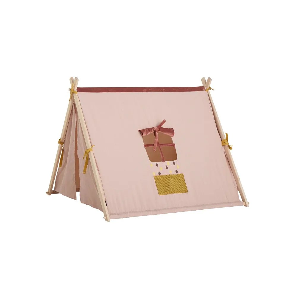 Cort textil, Funland, bumbac si poliester, roz, 97x111x119 cm