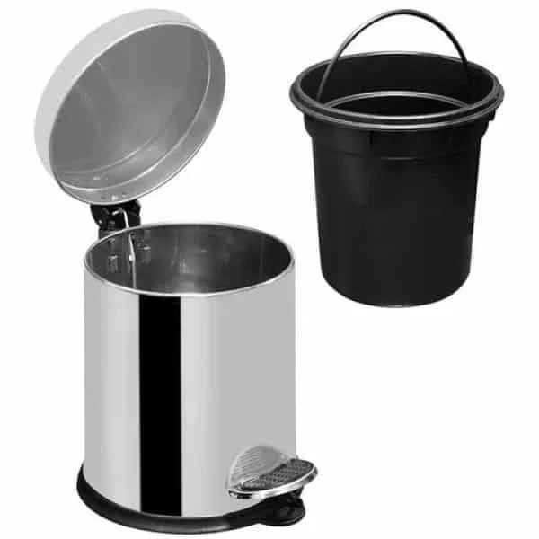 Coș de gunoi, capac pedală 12L, inox ZILAN / ZLN6904