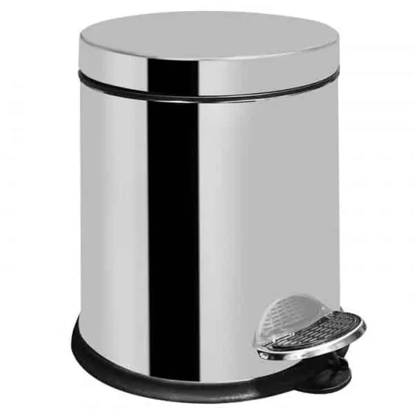 Coș de gunoi, capac pedală, inox, 5L ZILAN / ZLN6881