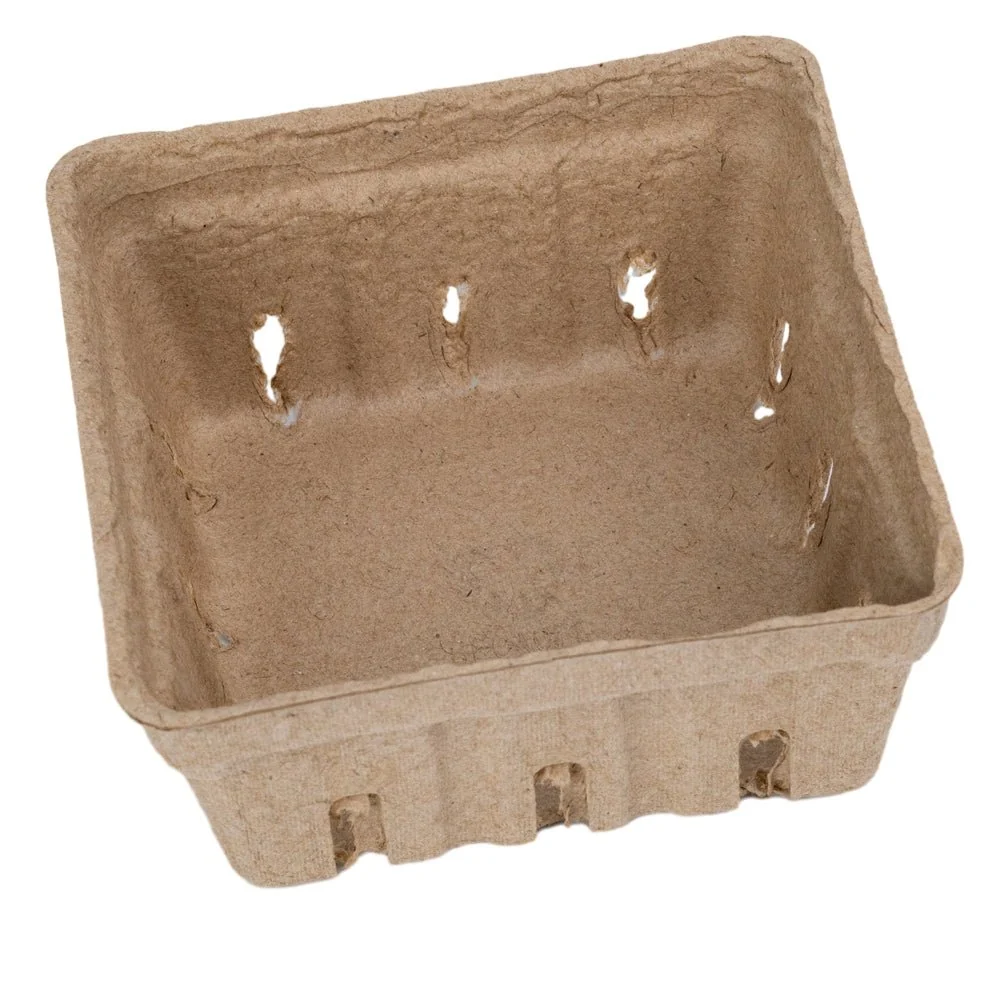 Coșuleț pătrat din hârtie - kraft (set 60 buc)