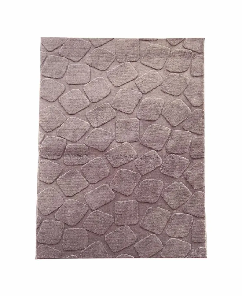 Covor Heinner HR-STNRUG120-BRW | 120x160cm, Model Stone, Relief, Brown