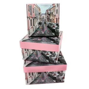 Cutii Carton Patrate Bicicleta 3/Set