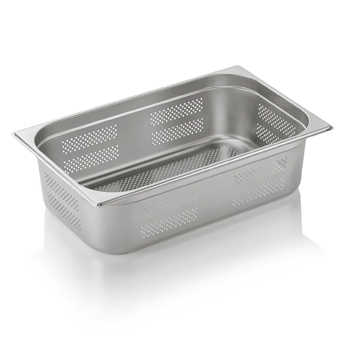 Tava GN inox perforata 1/1 adancime 150 mm.