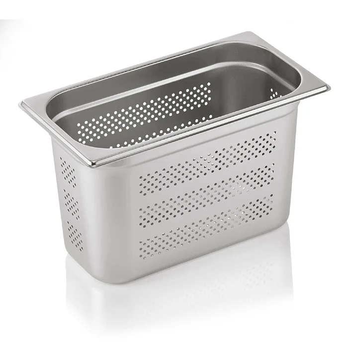 Tava GN inox perforata 1/3 adancime 200 mm.
