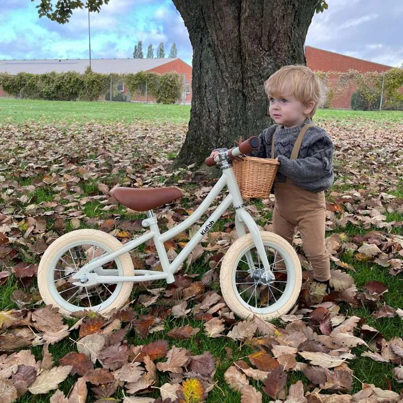 All-Weather Kid'oh Bicicletă de lemn cu coș - Sage Sand