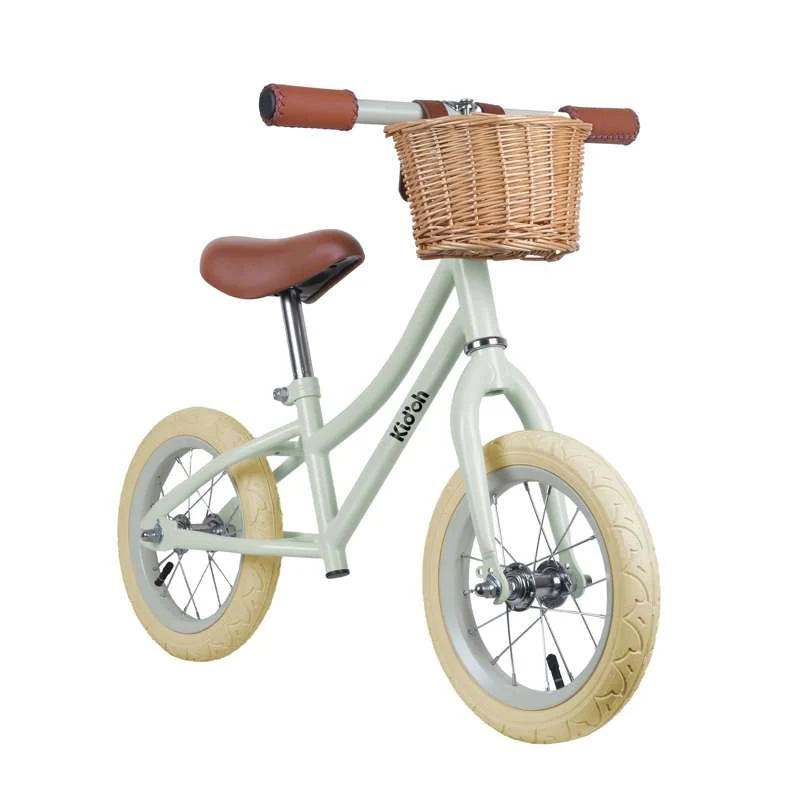 All-Weather Kid'oh Bicicletă de lemn cu coș - Sage Sand
