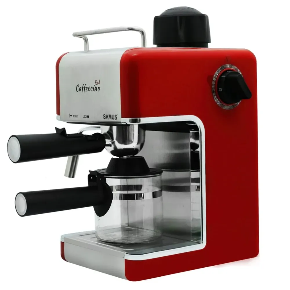 Espressor Manual Samus CAFFECCINO RED | 800W, 240ml, 3.5 bari, Rosu