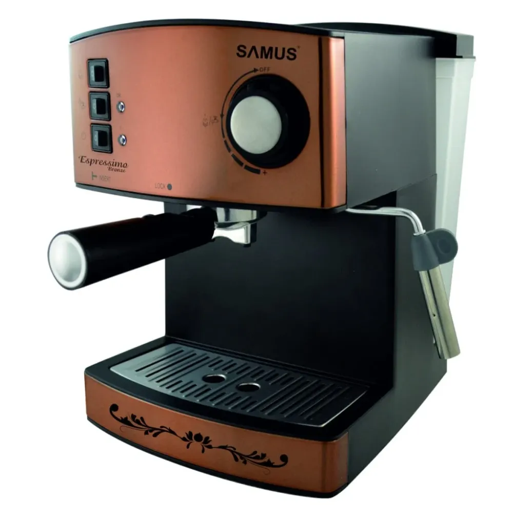 Espressor Manual Samus ESPRESSIMO BRONZE | 850W, 1.6L, 15 bari, Aramiu