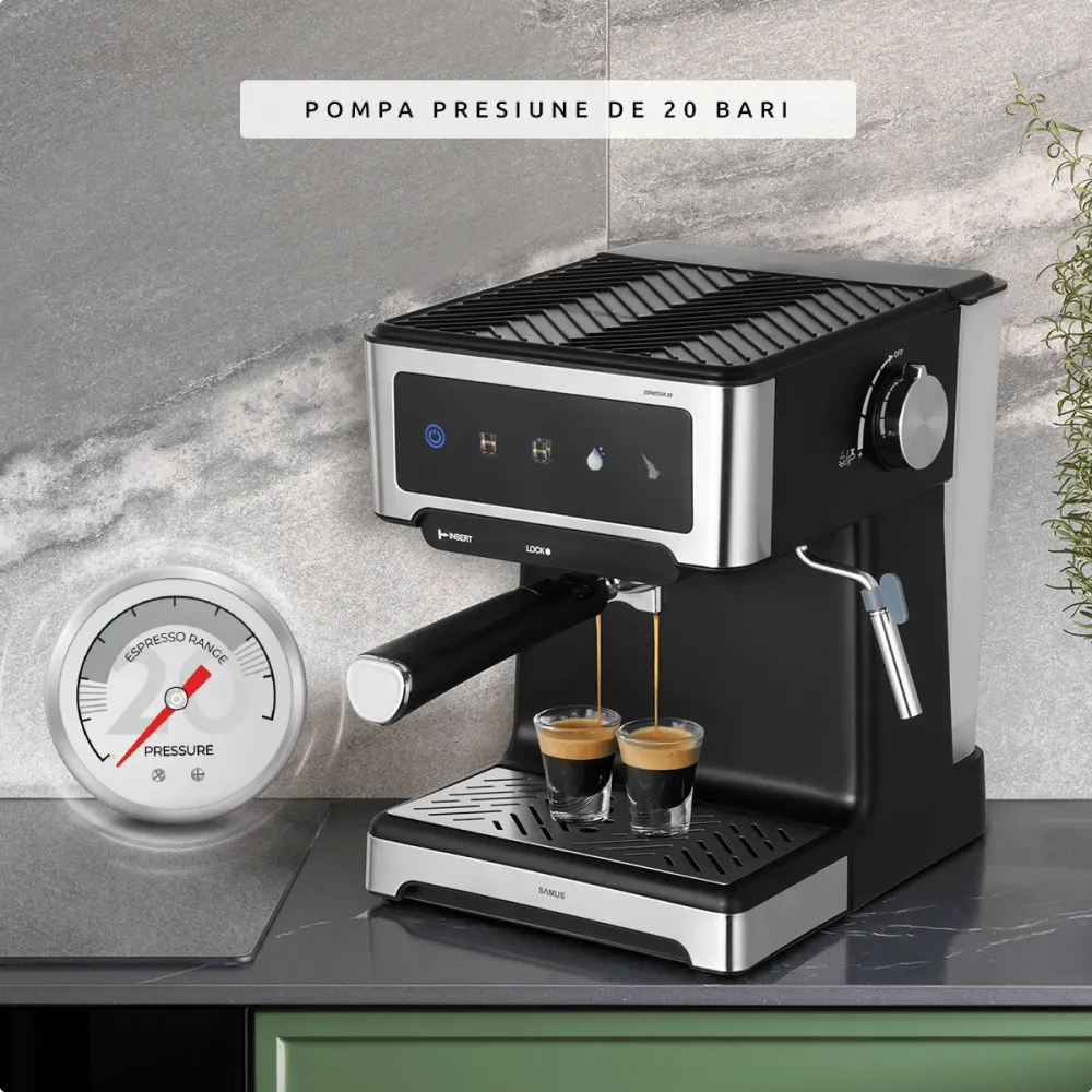 Espressor Samus Espressia 20 | 20 Bari, 850W, Negru