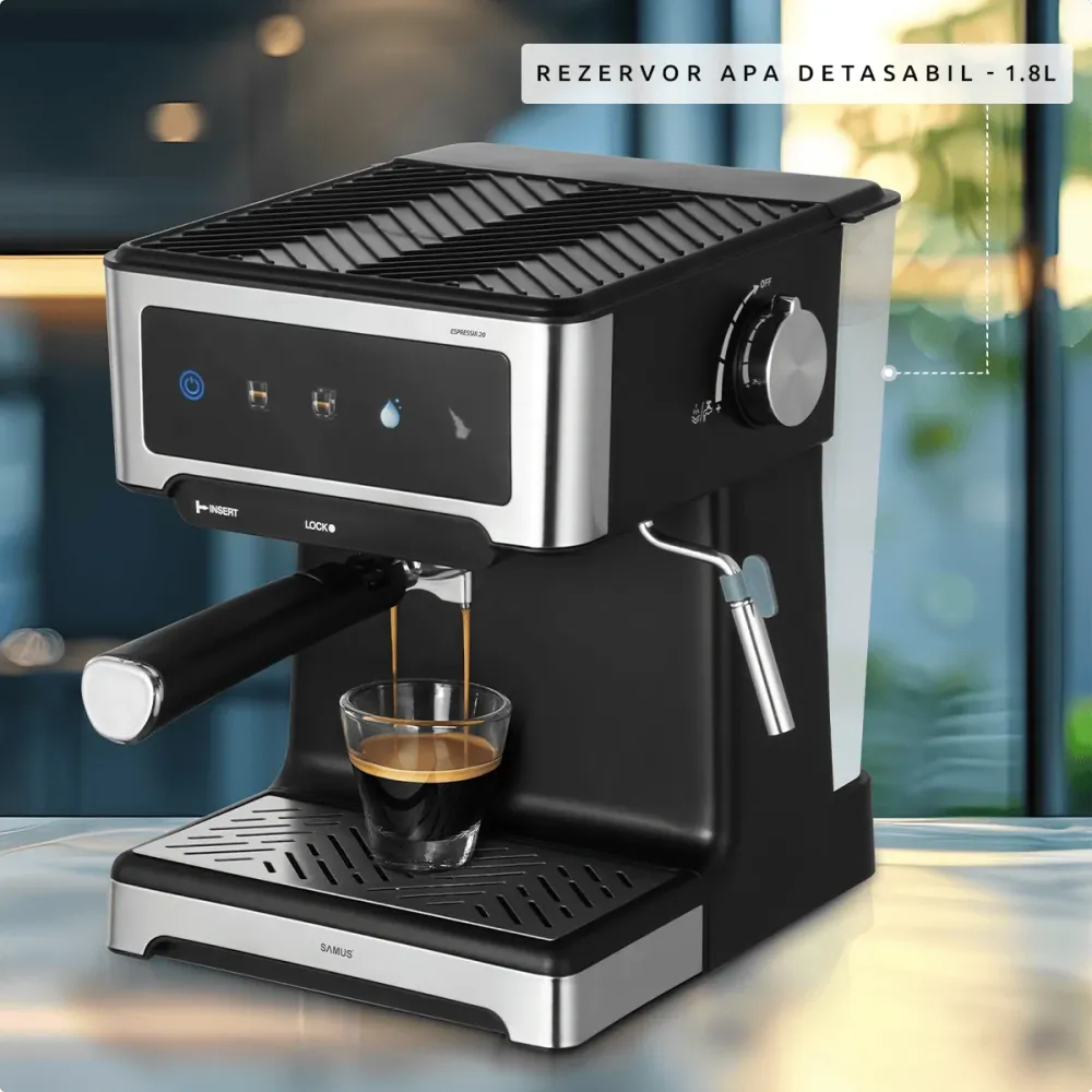 Espressor Samus Espressia 20 | 20 Bari, 850W, Negru