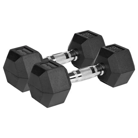Accesorii fitness Rebel RBA-2325-08 | Gantere Dumbbell Hex Fonta Cauciucata 2x8kg ...