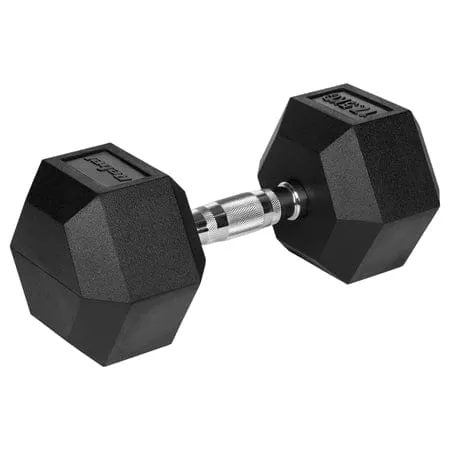 Accesorii fitness Rebel RBA-2325-17.5 | Gantere Dumbbell Hex Fonta Cauciucata 17 5...