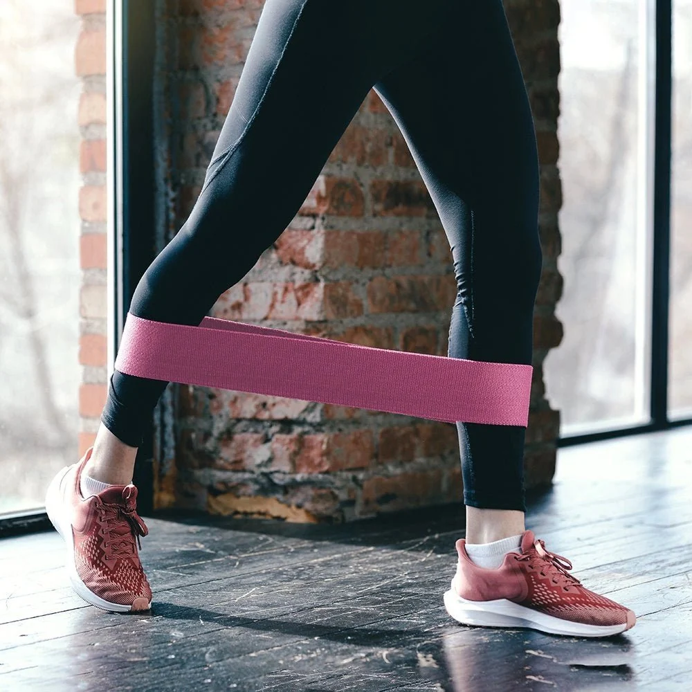 Benzile de rezistență pentru exerciții fitness Wozinsky din material textil, set de 3 piese