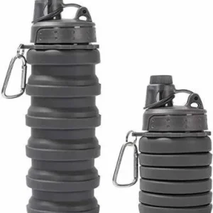 Sticla de apa pliabila din silicon BPA free, 500 ml