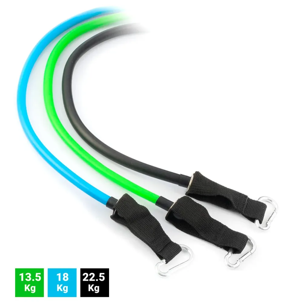 Set de benzi de rezistență cu accesorii și ghid de exerciții Tribainer InnovaGoods (pachet de 3)