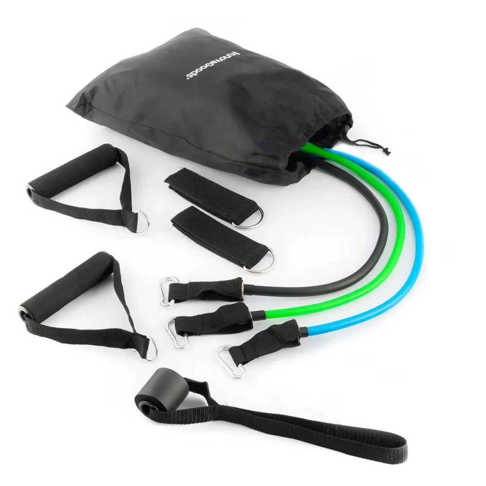 Set de benzi de rezistență cu accesorii și ghid de exerciții Tribainer InnovaGoods (pachet de 3)