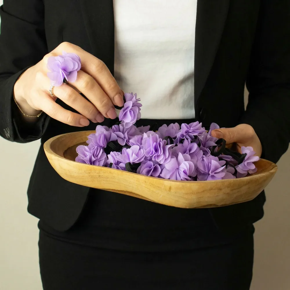 Inele Difuzoare de Șifon cu Parfum - Negru