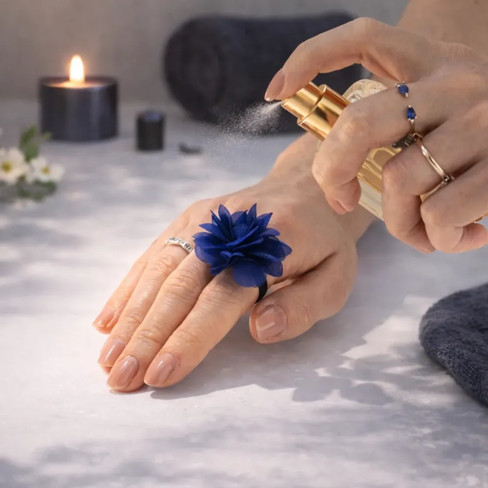Inele Difuzoare de Parfum Chiffon - Albastru Închis