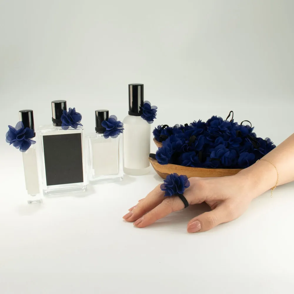 Inele Difuzoare de Parfum Chiffon - Albastru Închis